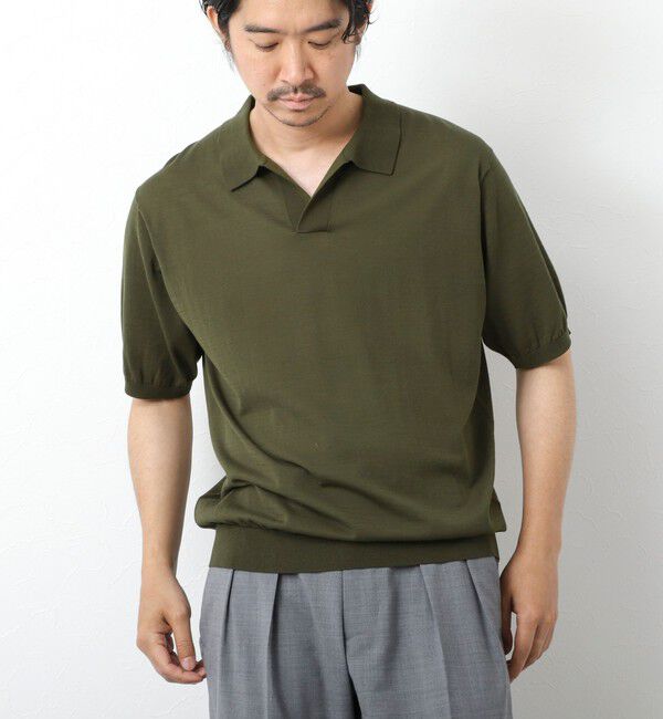 NOLLEY'S goodman「《PIMA COTTON》成型半袖 NSN スキッパーニットポロシャツ 25SS」|ポロシャツ|