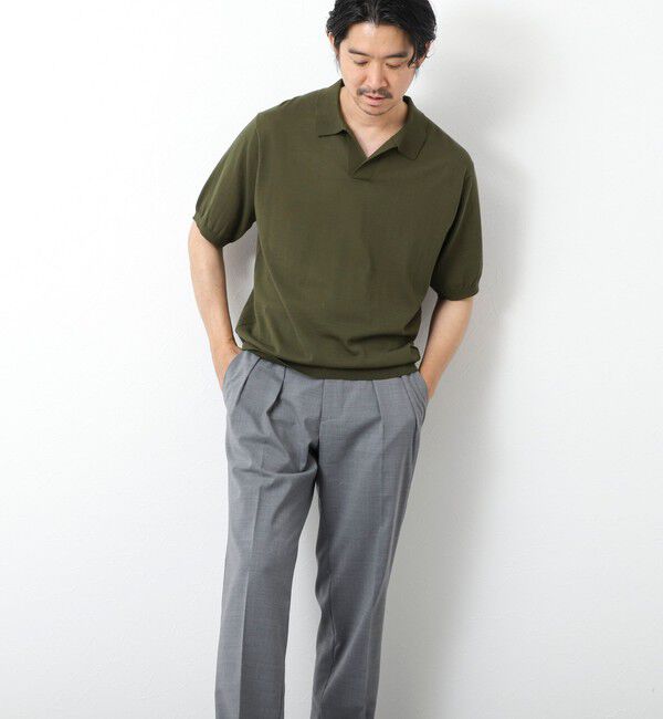 NOLLEY'S goodman「《PIMA COTTON》成型半袖 NSN スキッパーニットポロシャツ 25SS」|ポロシャツ|