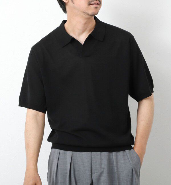 NOLLEY'S goodman「《PIMA COTTON》成型半袖 NSN スキッパーニットポロシャツ 25SS」|ポロシャツ|