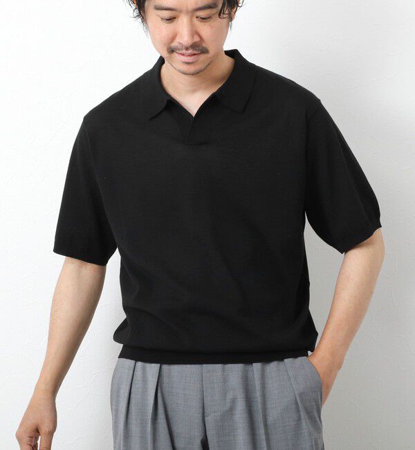 NOLLEY'S goodman「《PIMA COTTON》成型半袖 NSN スキッパーニットポロシャツ 25SS」|ポロシャツ|