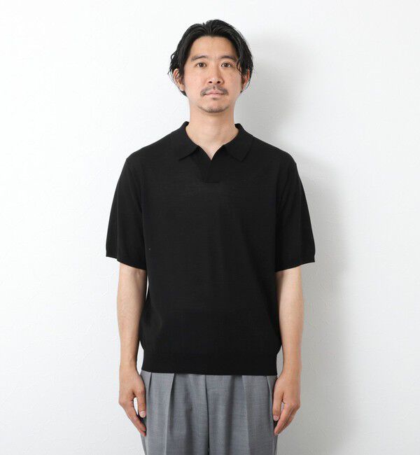 NOLLEY'S goodman「《PIMA COTTON》成型半袖 NSN スキッパーニットポロシャツ 25SS」|ポロシャツ|