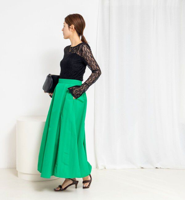 NOLLEY'S「ウォッシャブル袖フレアレースロンＴ」|Tシャツ・カットソー|