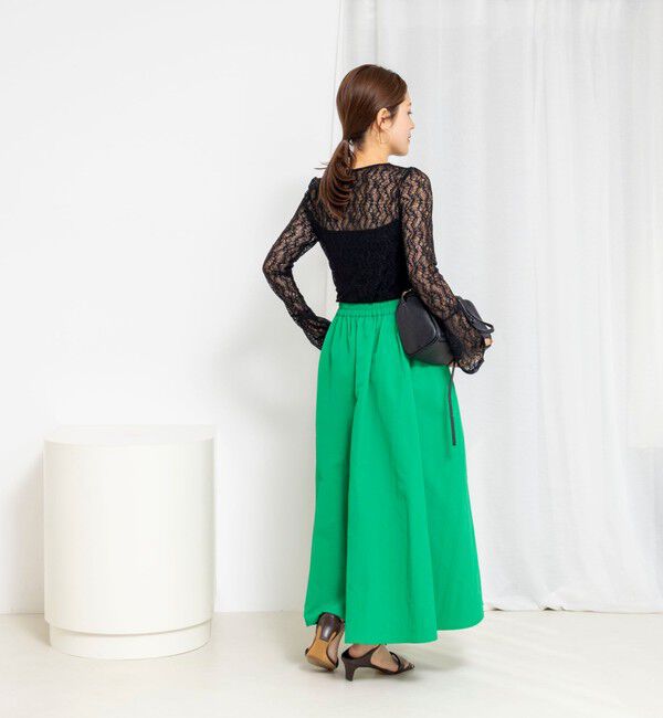 NOLLEY'S「ウォッシャブル袖フレアレースロンＴ」|Tシャツ・カットソー|