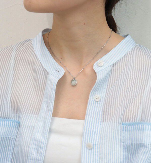 fredy emue「フェイクストーンメタルコンビネックレス」|ネックレス|ホワイト