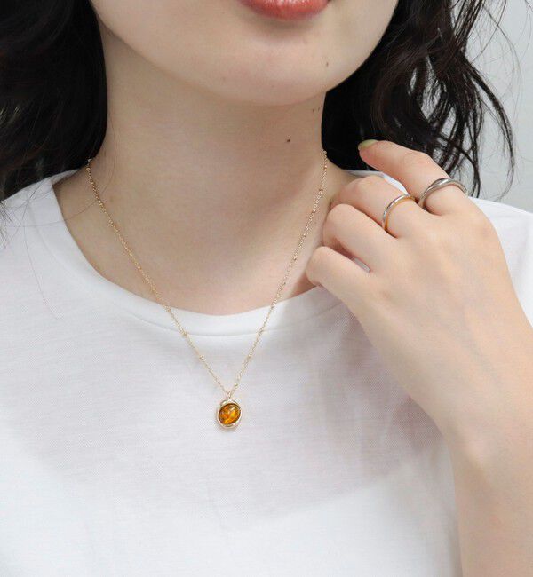 fredy emue「フェイクストーンメタルコンビネックレス」|ネックレス|ブラウン