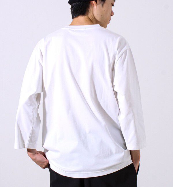 GLOSTER「【GLOSTER/グロスター】デジブル 七分袖Tシャツ ドット刺繍」|Tシャツ・カットソー|