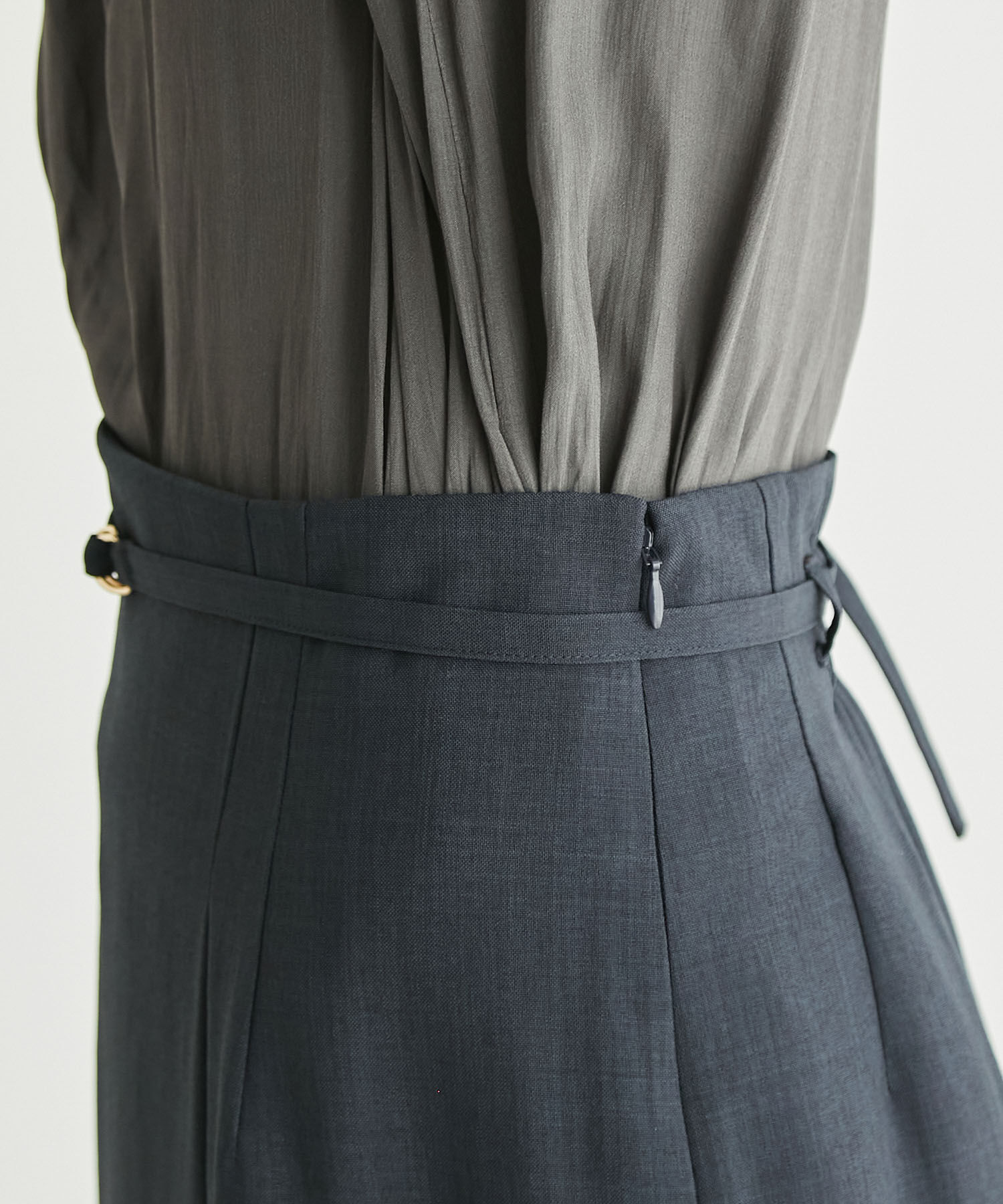 Rope&rsquo;Picnic「【着丈が選べる/着丈長め】リネンライクラップスカート」|スカート|