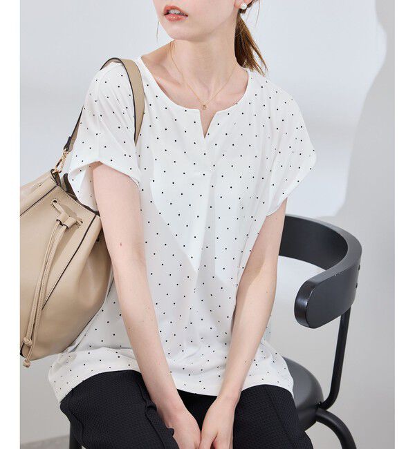 Rope&rsquo;Picnic「カットジョーゼットスキッパートップス」|Tシャツ・カットソー|