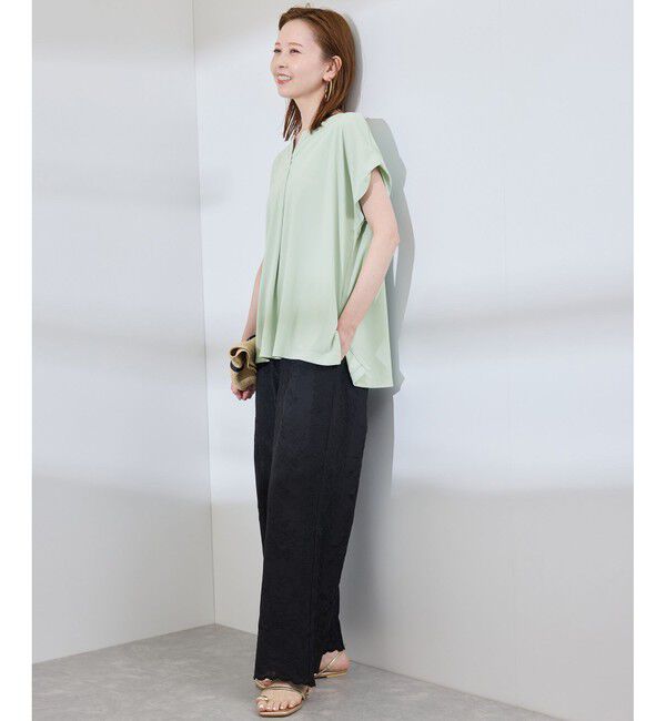 Rope&rsquo;Picnic「カットジョーゼットスキッパートップス」|Tシャツ・カットソー|