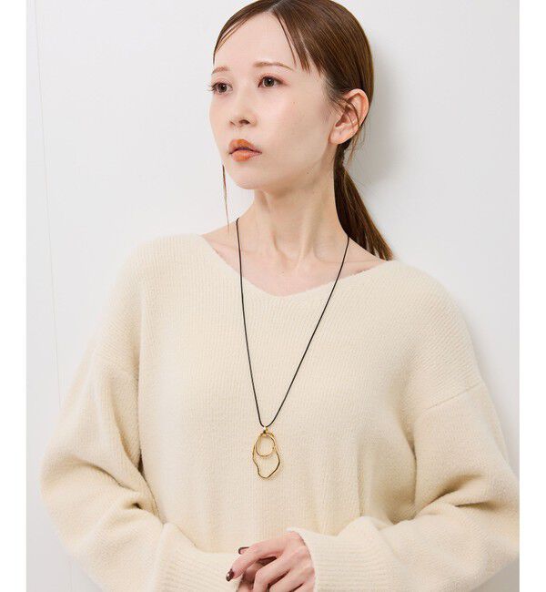 ROPE PICNIC PASSAGE「デザインＷオーバルトップスライドコードネックレス」|ネックレス|