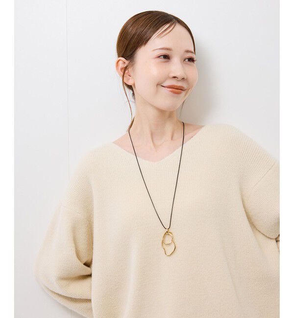 ROPE PICNIC PASSAGE「デザインＷオーバルトップスライドコードネックレス」|ネックレス|