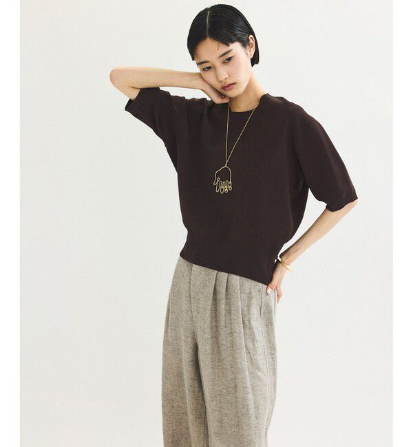 ADAM ET ROPE'「ウォッシャブルフォルムニットT」|ニット・セーター|