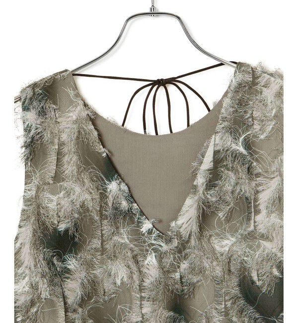 ADAM ET ROPE'「【サステナブル】・【定番人気】フリンジプリントトップス」|Tシャツ・カットソー|