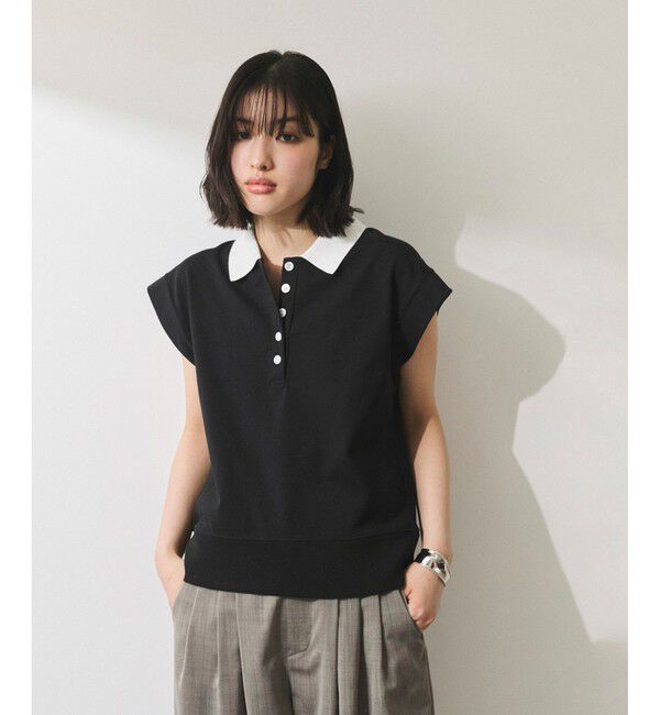 ADAM ET ROPE'「【WEB限定】スリーブレスポロトップス」|ポロシャツ|