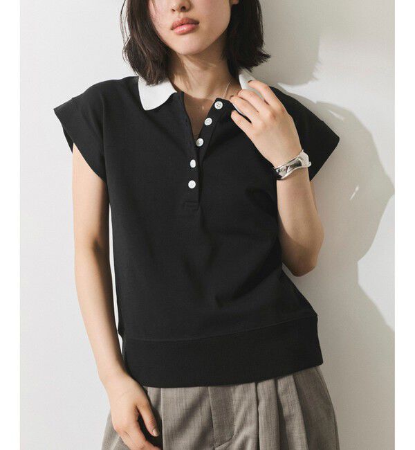 ADAM ET ROPE'「【WEB限定】スリーブレスポロトップス」|ポロシャツ|