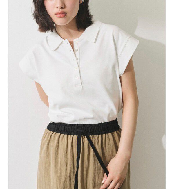 ADAM ET ROPE'「【WEB限定】スリーブレスポロトップス」|ポロシャツ|オフホワイト(15)