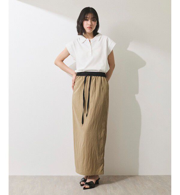 ADAM ET ROPE'「【WEB限定】スリーブレスポロトップス」|ポロシャツ|