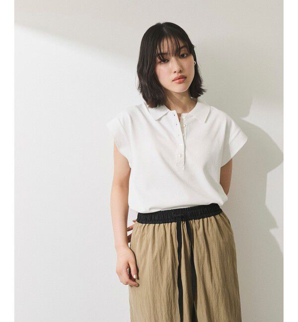 ADAM ET ROPE'「【WEB限定】スリーブレスポロトップス」|ポロシャツ|