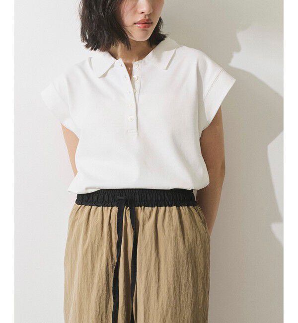 ADAM ET ROPE'「【WEB限定】スリーブレスポロトップス」|ポロシャツ|