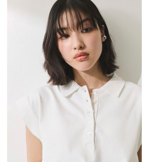 ADAM ET ROPE'「【WEB限定】スリーブレスポロトップス」|ポロシャツ|