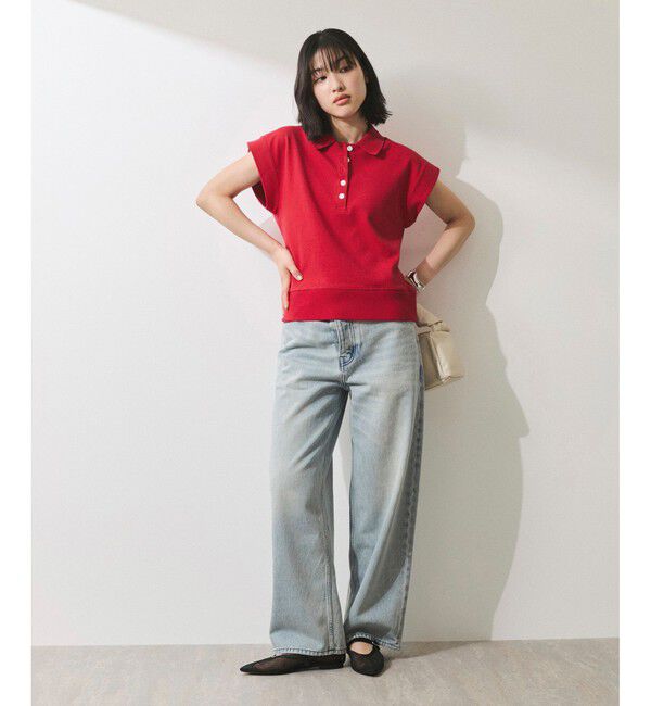 ADAM ET ROPE'「【WEB限定】スリーブレスポロトップス」|ポロシャツ|