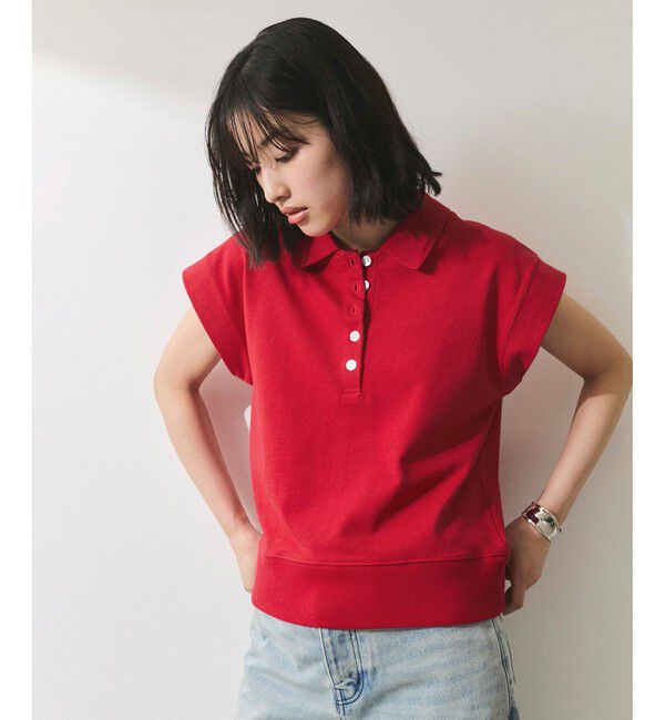 ADAM ET ROPE'「【WEB限定】スリーブレスポロトップス」|ポロシャツ|