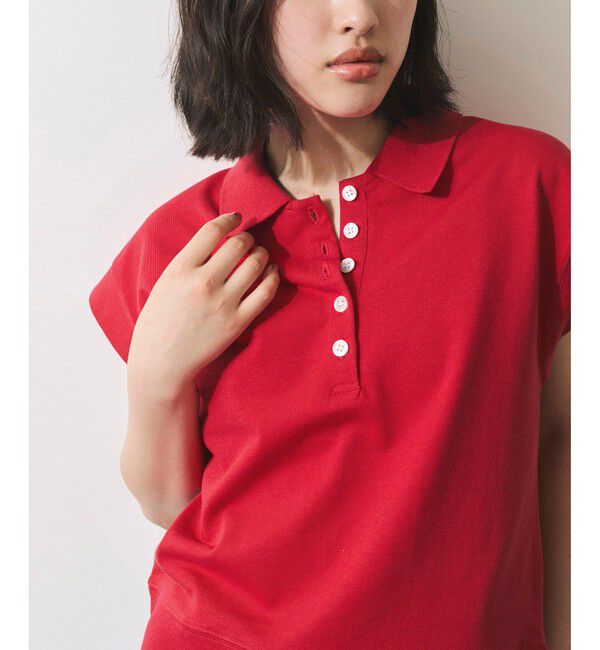 ADAM ET ROPE'「【WEB限定】スリーブレスポロトップス」|ポロシャツ|