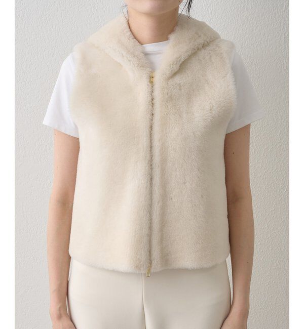  「ムートンフードジレ」|ベスト・ジレ|