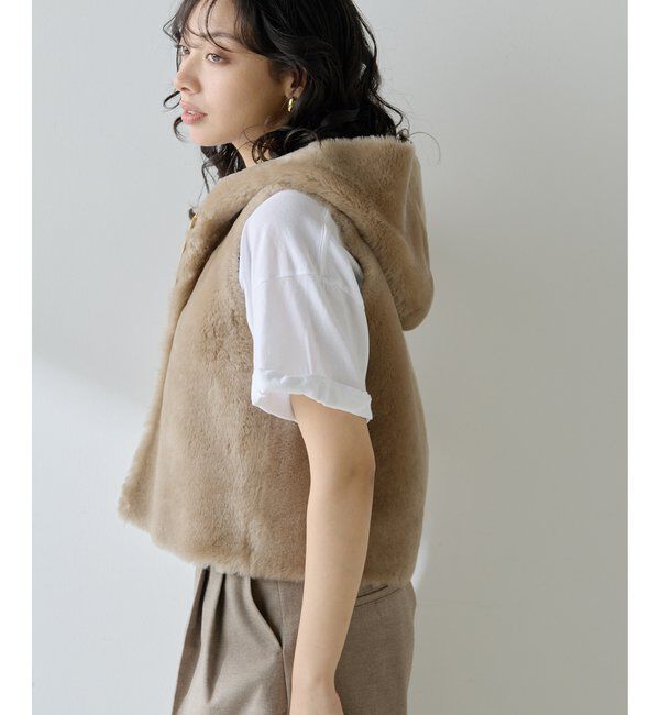  「ムートンフードジレ」|ベスト・ジレ|