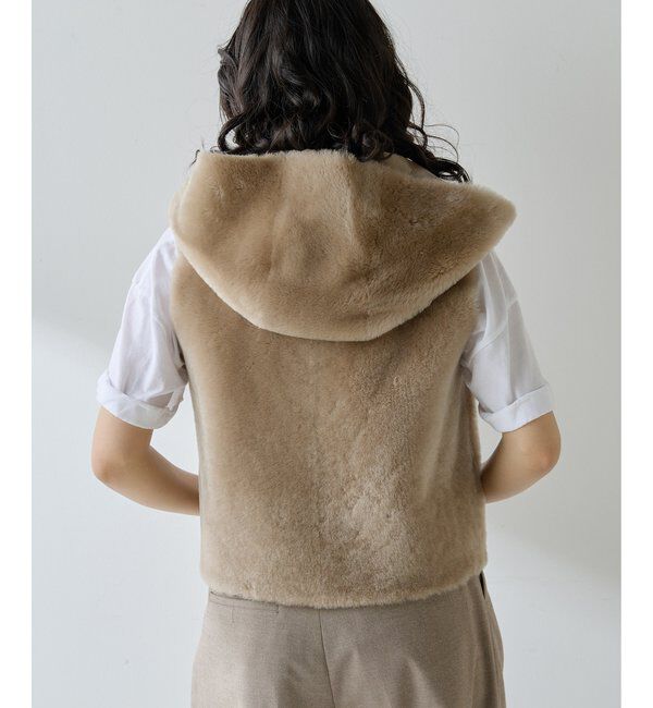  「ムートンフードジレ」|ベスト・ジレ|