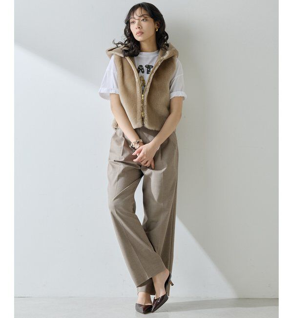  「ムートンフードジレ」|ベスト・ジレ|