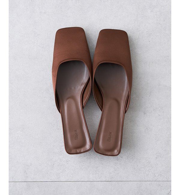  「【Hoaw.】スクエアサテンミュール」|その他|