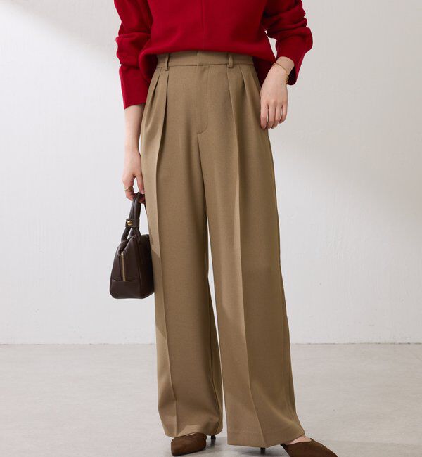  「ウールライクタックパンツ」|チノ|