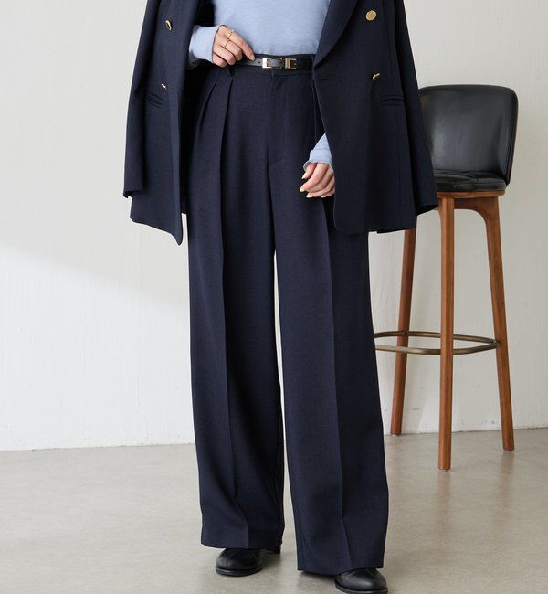  「ウールライクタックパンツ」|チノ|