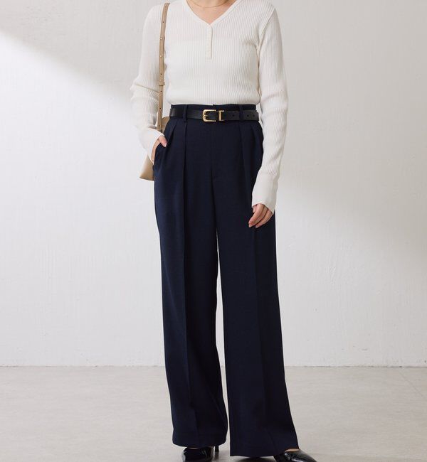  「ウールライクタックパンツ」|チノ|
