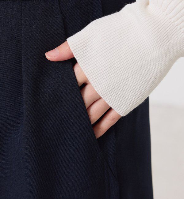  「ウールライクタックパンツ」|チノ|