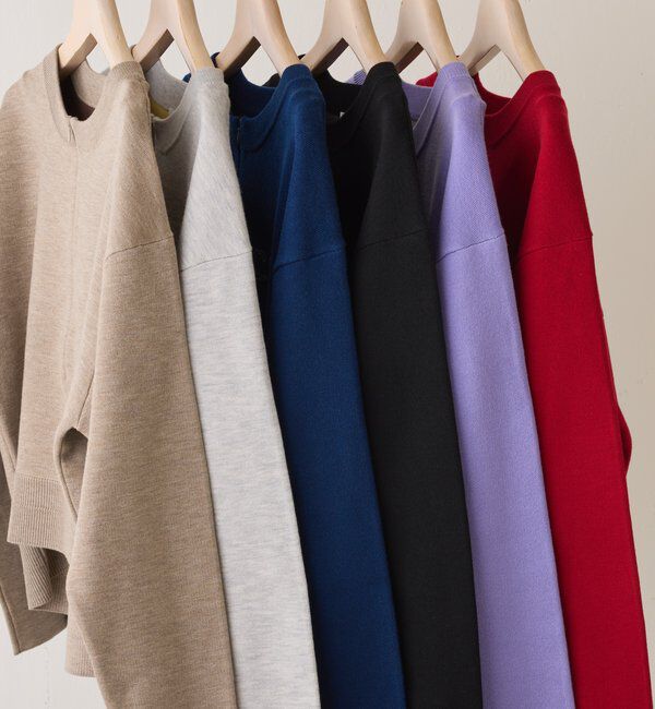  「スウェットライクラウンドヘムニット」|ニット・セーター|