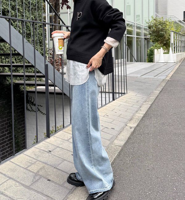  「スウェットライクラウンドヘムニット」|ニット・セーター|