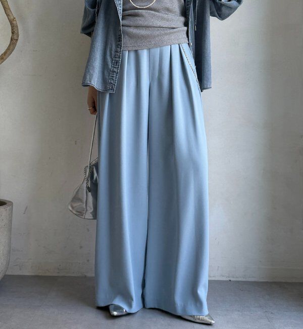  「【累計販売数3万枚突破/22色４サイズ展開！】タックワイドパンツ」|チノ|