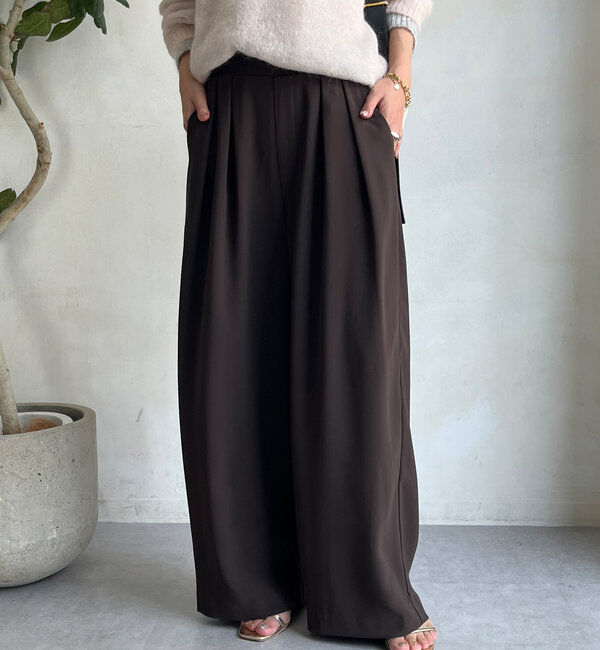  「【累計販売数3万枚突破/22色４サイズ展開！】タックワイドパンツ」|チノ|