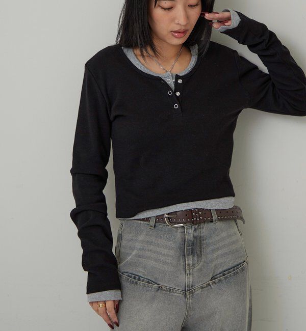  「RING DOT L/S TOPS」|Tシャツ・カットソー|
