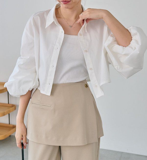  「袖バルーンクロップシャツ」|シャツ・ブラウス|