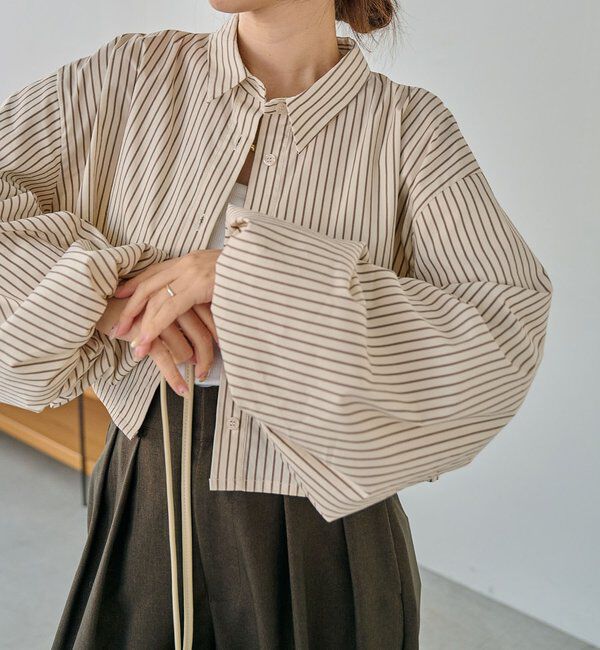  「袖バルーンクロップシャツ」|シャツ・ブラウス|