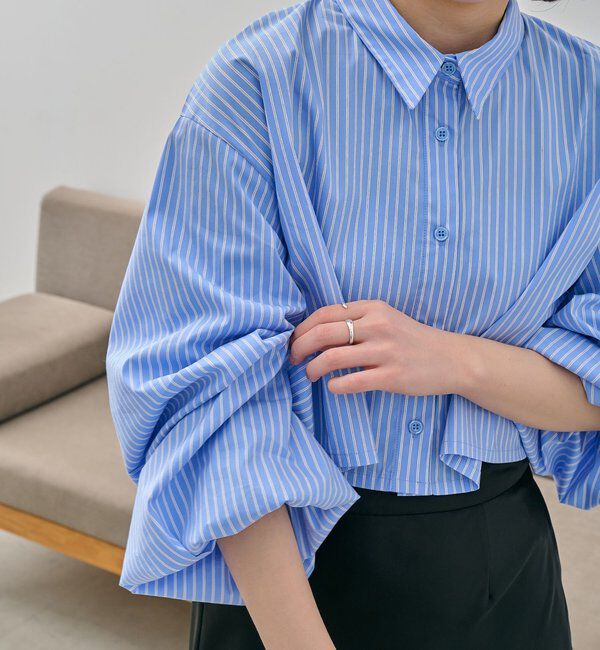  「袖バルーンクロップシャツ」|シャツ・ブラウス|