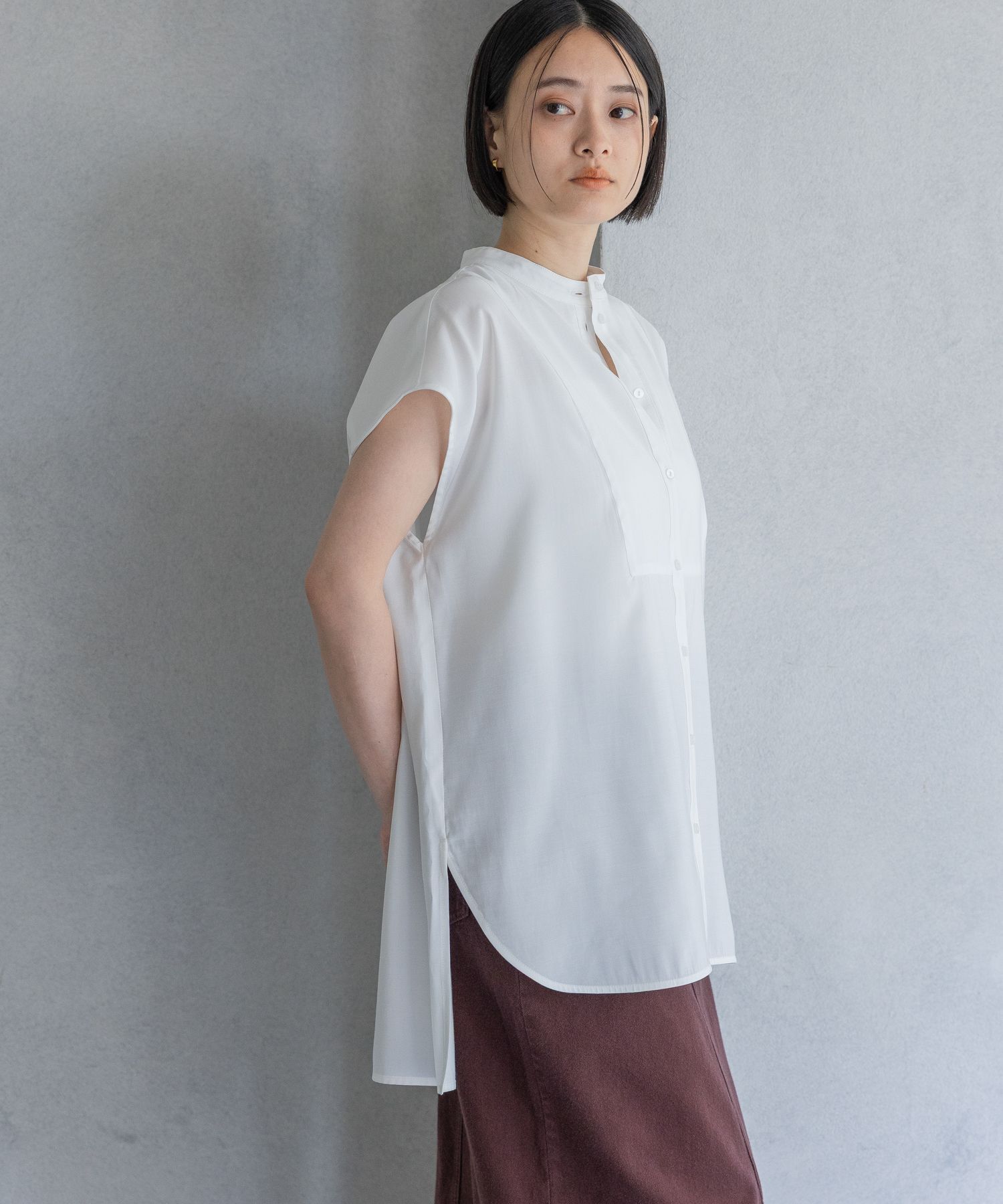 A part by 「ハイネックフレンチスリーブブラウス」|シャツ・ブラウス|