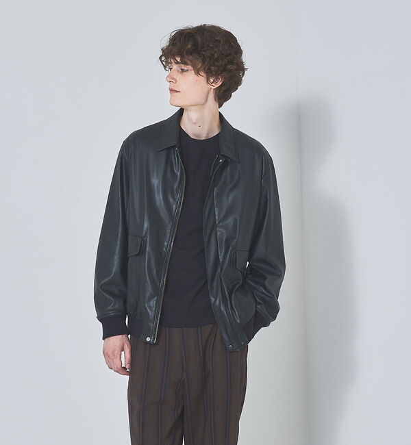 ABAHOUSE「ネオレザー フライト ブルゾン」|ブルゾン・スタジャン|