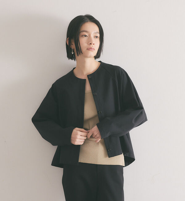 qualite「《セットアップ対応》2WAYストレッチフォルムシャツ」|シャツ・ブラウス|ブラック