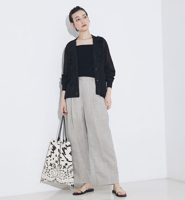 qualite「boussole&times;qualite　フラワーエンブロカーディガン」|カーディガン|