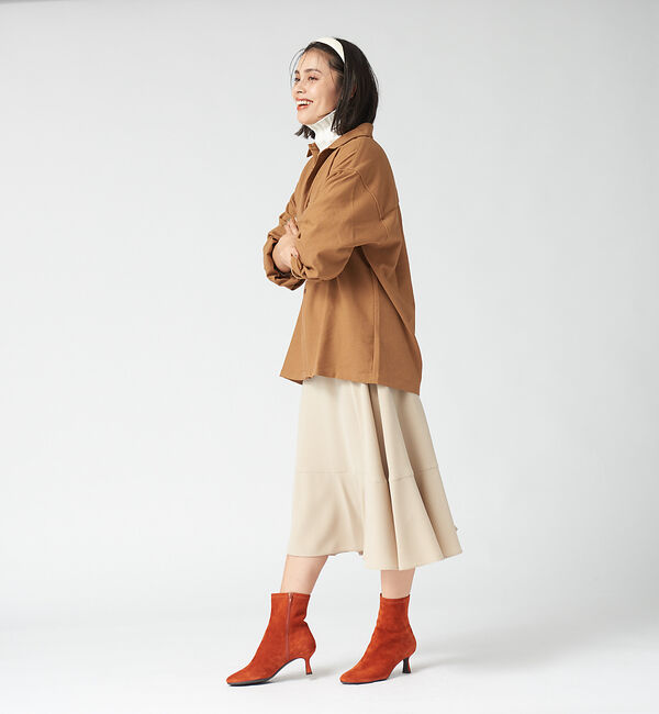 AU BANNISTER「【スノーソール】オブリークトゥショートブーツ」|ショートブーツ|