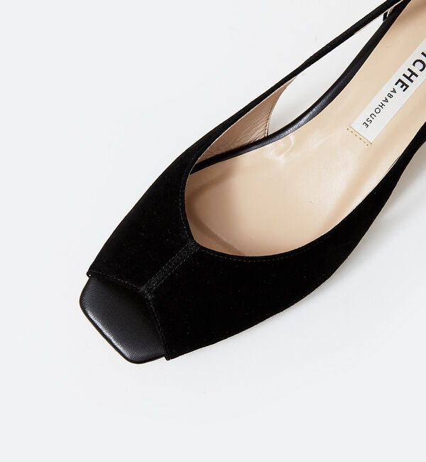 AU BANNISTER「バタフライカット　スクエアオープントゥパンプス」|パンプス|